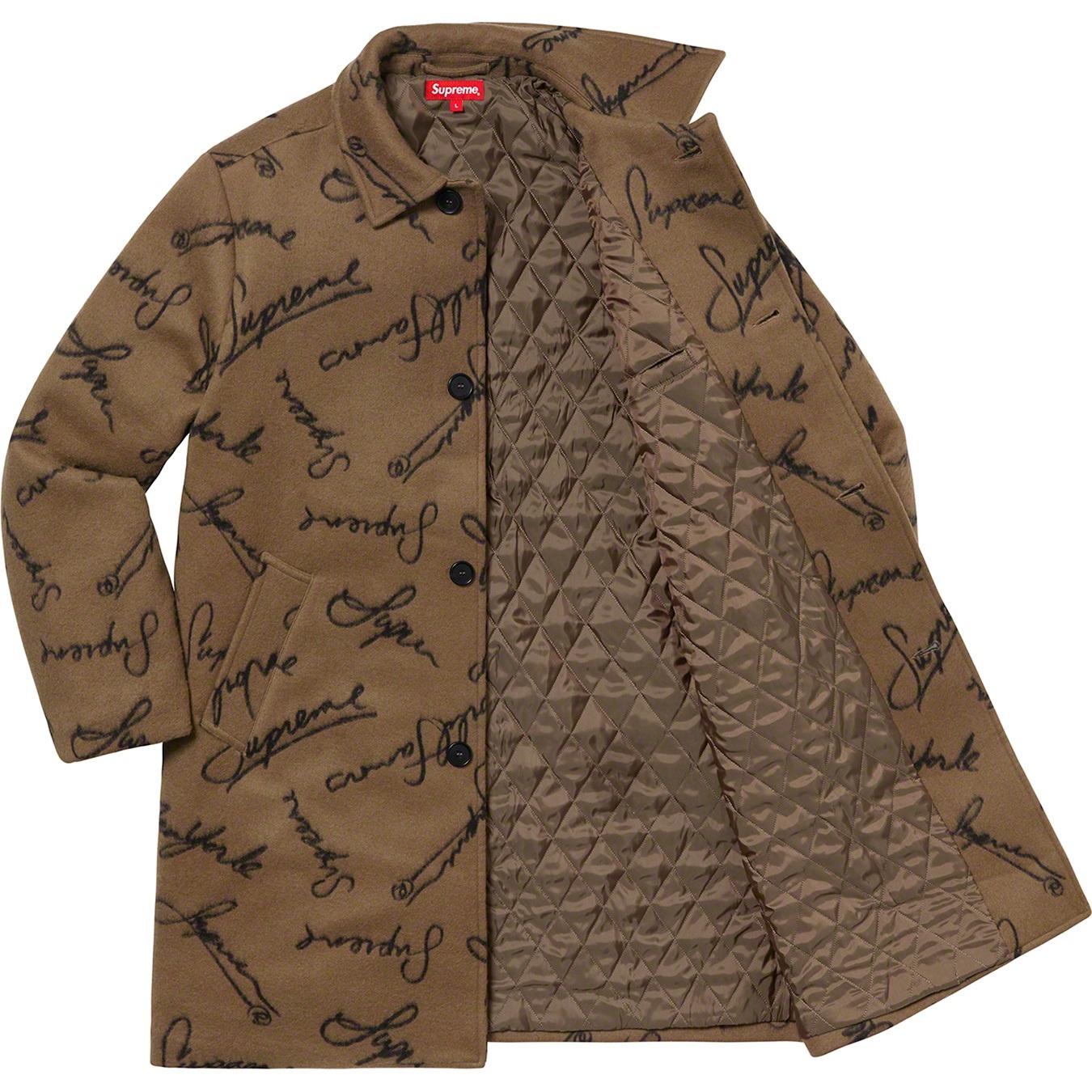 Script Logos Wool Overcoat view 11